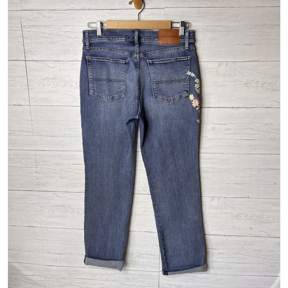 Lucky Brand Jeans Womens Size 10/30 Sweet Mid Rise Embroidered Flowers Cotton - Picture 14 of 16